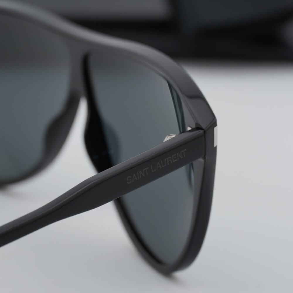 Saint Laurent SL731 GASPAR 002 Aviator Sunglasses - Black - Picture 6 of 10